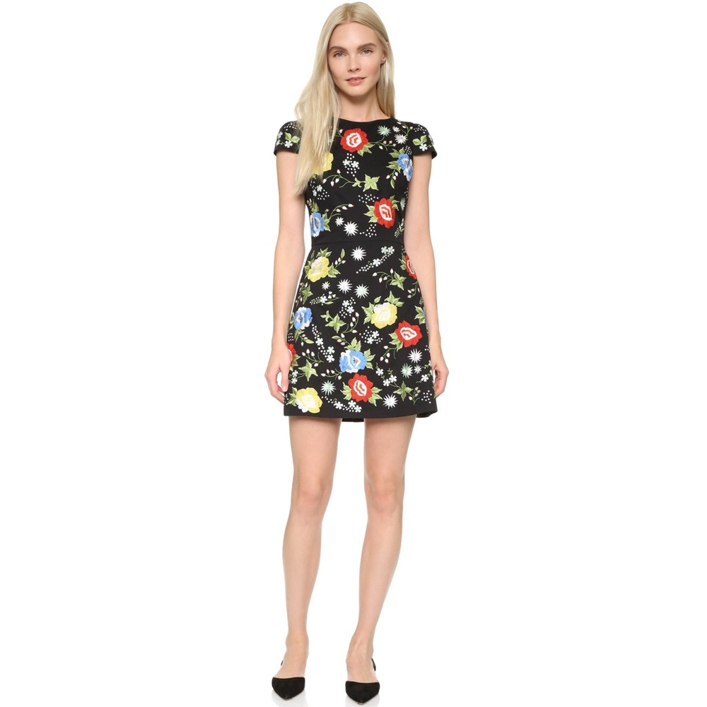 Alice & Olivia Black Floral Dress BRAND NEW